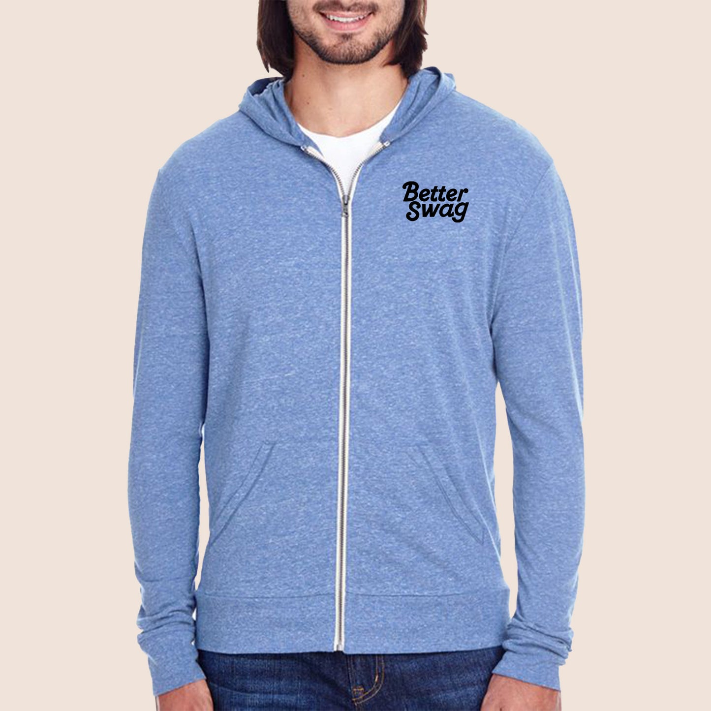 THREADFAST APPAREL UNISEX LIGHTWEIGHT ZIP HOODIE