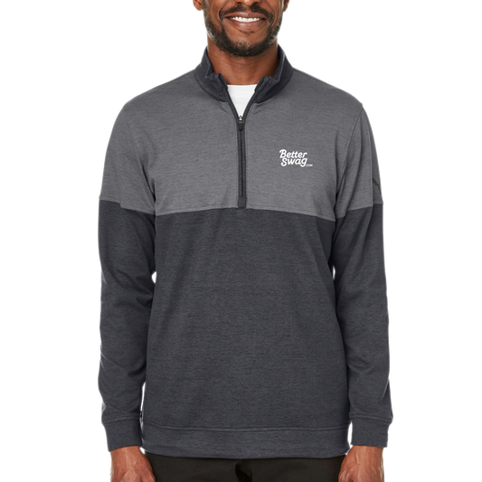 PUMA Golf Mens Cloudspun Warm-Up Quarter-Zip Pullover