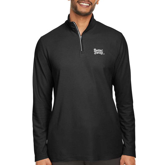 Core365 Mens Pique Quarter-Zip Pullover