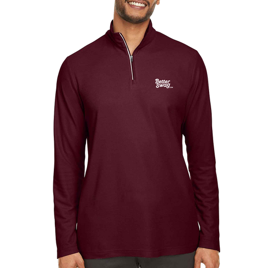 Core365 Mens Pique Quarter-Zip Pullover