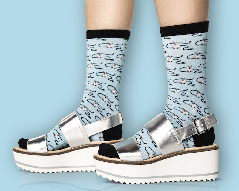 Signature Digital Cotton Crew Socks, 200 Needle Knit, Unisex