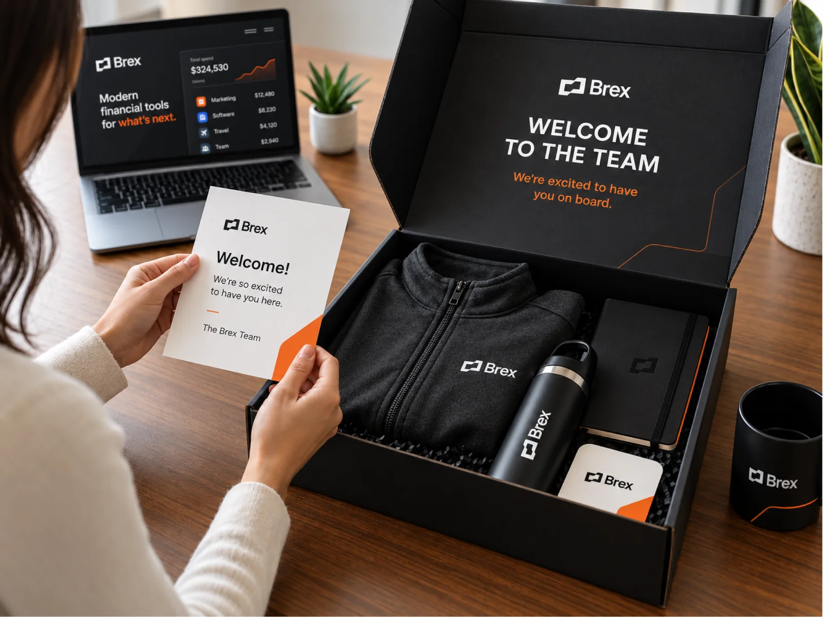 Brex welcome box packed by Better Swag