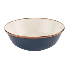 Barebones Enamel 2-Tone Bowl Set Indigo Blue
