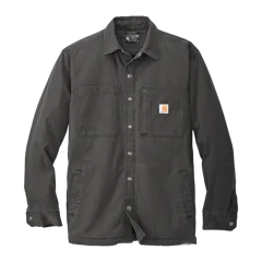 Carhartt Rugged Flex Fleece-Lined Shirt Jac in Shadow Grey, front