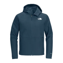 The North Face Barr Lake Hooded Soft Shell Jacket in Shady Blue Dark Heather, front