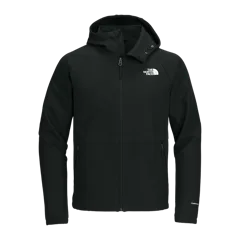 The North Face Barr Lake Hooded Soft Shell Jacket in TNF Black Heather, front