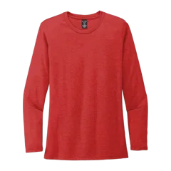 Allmade Women’s Tri-Blend Long Sleeve Tee in Rise Up Red, front