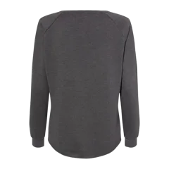 Independent Trading Co. Women's California Wave Wash Crewneck Sweatshirt in Shadow, back