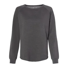 Independent Trading Co. Women's California Wave Wash Crewneck Sweatshirt in Shadow, front