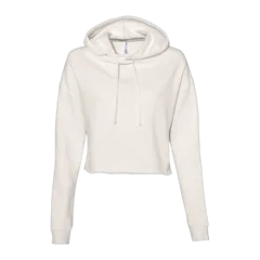 Independent Trading Co. Women’s Lightweight Cropped Hooded Sweatshirt in Bone, front