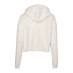 Independent Trading Co. Women’s Lightweight Cropped Hooded Sweatshirt in Bone, back