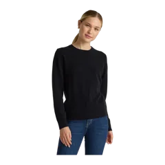Mongolian Cashmere Crewneck Sweater Black