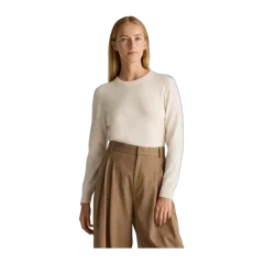 Mongolian Cashmere Crewneck Sweater Ivory