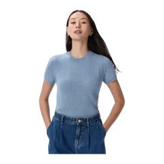 Mongolian Cashmere Tee Faded Denim