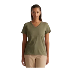 Cotton Modal V-Neck Tee Dark Olive
