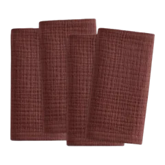 Organic Cotton Gauze Napkins, Set of 4 Burgundy