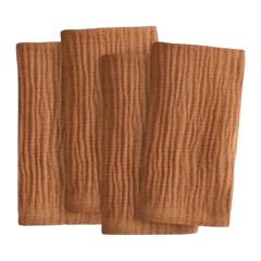 Organic Cotton Gauze Napkins, Set of 4 Terracotta