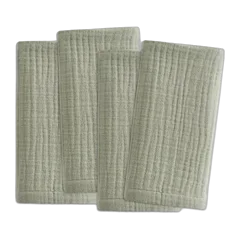 Organic Cotton Gauze Napkins, Set of 4 Dried Sage