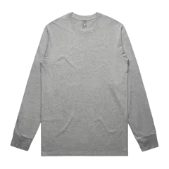 AS Colour Staple Long Sleeve Tee in Athletic Heather, front