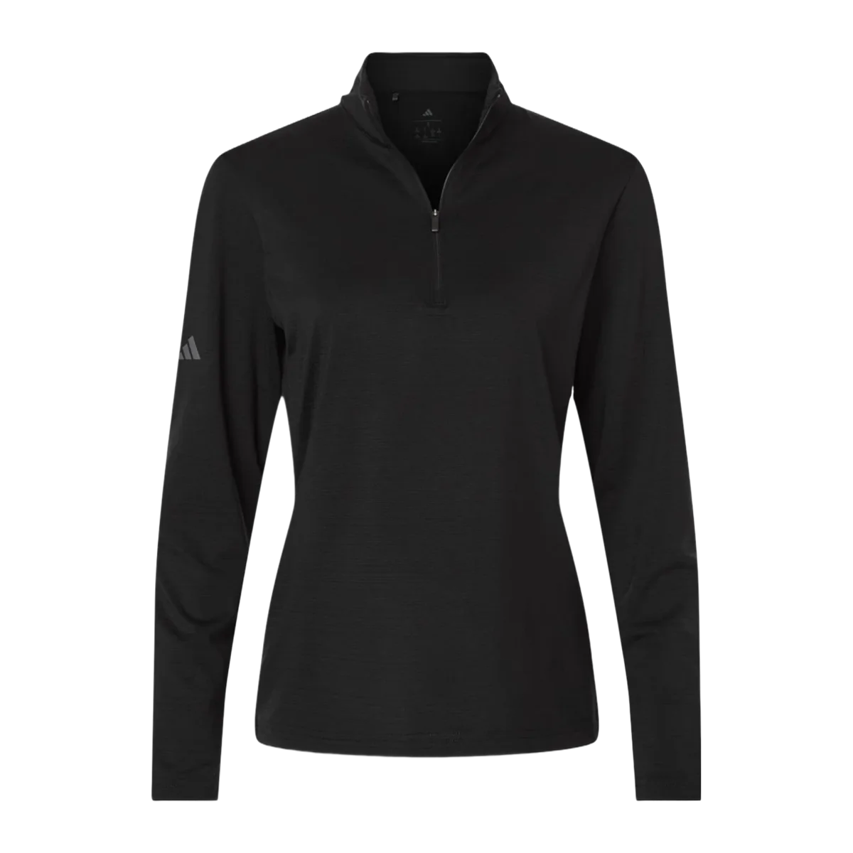 Adidas Women's Textured Stripe Quarter-Zip Pullover