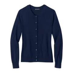 Brooks Brothers Women's Washable Merino Cardigan Sweater in Navy Blazer, front