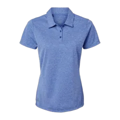 Adidas Women's Heathered Polo in Collegiate Royal Melange, front