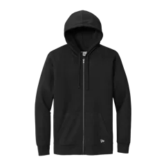 New Era Comeback Fleece Full-Zip Hoodie in Black, front