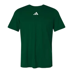 Adidas Men's Pregame T-Shirt in Dark Green/ White, front