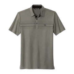 TravisMathew Monterey Chest Stripe Polo in Quiet Shade Grey, front
