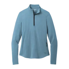 OGIO Ladies Motion 1/4-Zip in Blue Mist, front