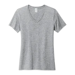 Allmade Women's Recycled Blend V-Neck Tee in Remade Gray Heather, front
