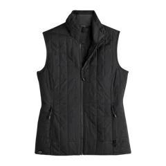 Storm Creek Women's Traveler 60 GSM Insulated Packable Quilted Vest in Black, front