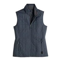 Storm Creek Women's Traveler 60 GSM Insulated Packable Quilted Vest in Navy Blue, front