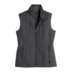 Storm Creek Women's Traveler 60 GSM Insulated Packable Quilted Vest in Jet Gray, front