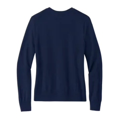 Brooks Brothers Women's Washable Merino Cardigan Sweater in Navy Blazer, back