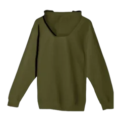 Lane Seven Unisex Premium Pullover Hooded Sweatshirt in Army Green, back
