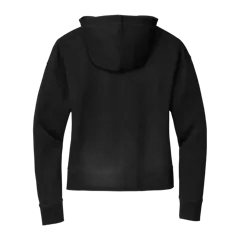 New Era Ladies Comeback Fleece Pullover Hoodie in Black, back