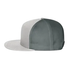 New Era Standard Fit Snapback Trucker Cap in Grey/ Graphite, left side