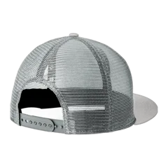New Era Standard Fit Snapback Trucker Cap in Grey/ Graphite, back