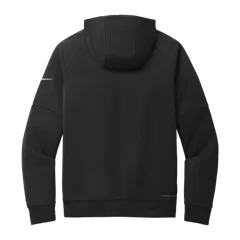 Nike Therma-FIT Pocket 1/4-Zip Fleece Hoodie in Black, back