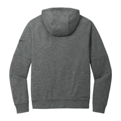Nike Therma-FIT Pocket 1/4-Zip Fleece Hoodie in Charcoal Heather, back
