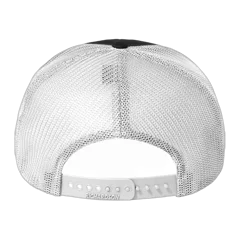Richardson 112+ R-Flex Adjustable Trucker Cap in Black/ White, back