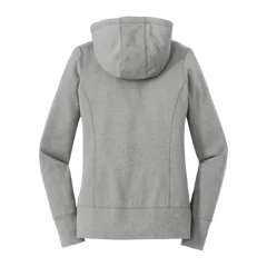 New Era Women's Tri-Blend Fleece Full-Zip Hoodie in Shadow Grey Heather, back