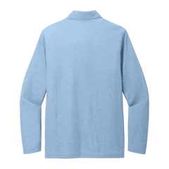 TravisMathew Oceanside Heather Long Sleeve Polo in Allure Heather, back