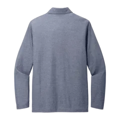 TravisMathew Oceanside Heather Long Sleeve Polo in Blue Nights Heather, back