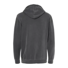 Independent Trading Co. Unisex Midweight Pigment-Dyed Hooded Sweatshirt in Pigment Black, back