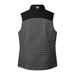 Storm Creek Women's Front Runner 120 GSM Insulated Quilted Vest in Jet Gray/Black, back