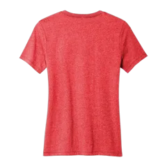 Allmade Women's Recycled Blend V-Neck Tee in Reclaimed Red Heather, back