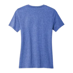 Allmade Women's Recycled Blend V-Neck Tee in Reused Royal Heather, back