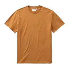 The Regenerative Cotton Tee in Saffron 1